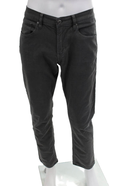 Hudson Men Chino Pants Dark Gray Button Closure Size 30