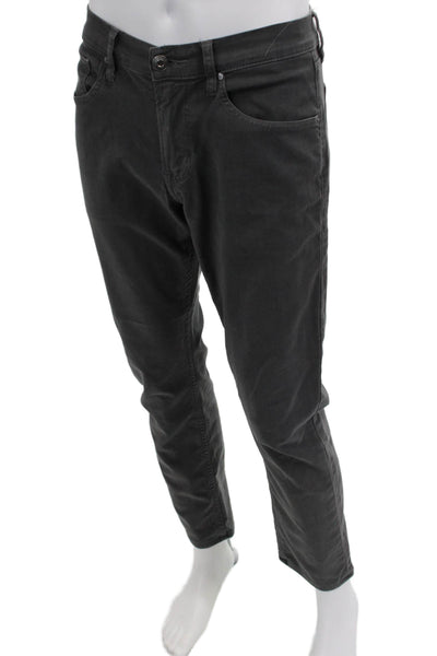 Hudson Men Chino Pants Dark Gray Button Closure Size 30