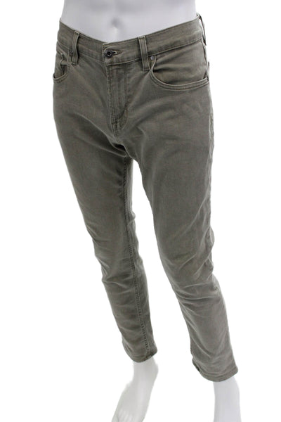 Hudson Mens Gray Army Pants Button Closure Size 30
