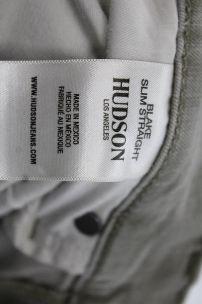 Hudson Mens Gray Army Pants Button Closure Size 30