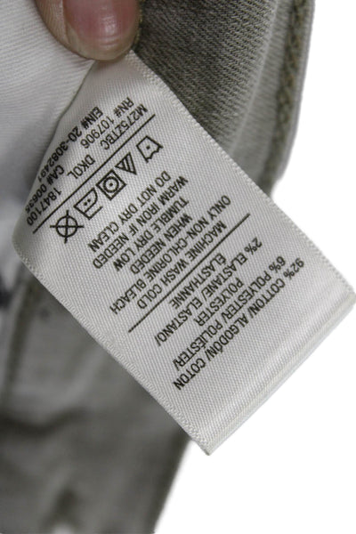 Hudson Mens Gray Army Pants Button Closure Size 30