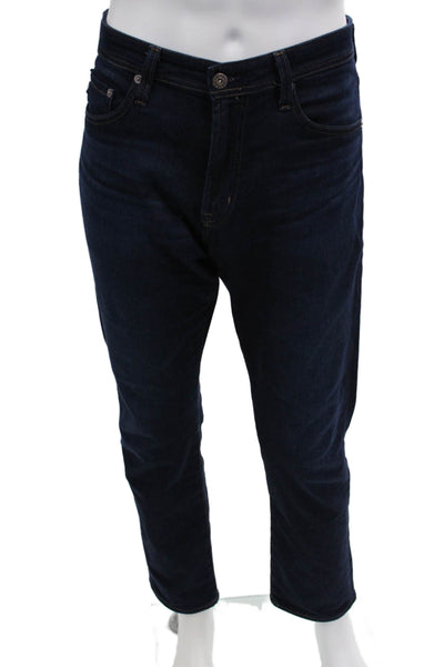 AG Adriano Goldschmied Mens Ankle Cropped Dark Blue Jeans Size 31