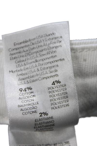 Mother Womens Ankle Skinny Jeans White High Rise Button Size 26