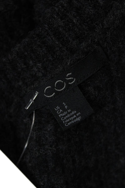 COS Unisex Black Pullover Sweater Wool Blend Crew Neck Long Sleeve Size S