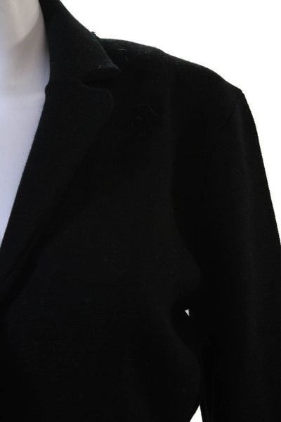 J Crew Womens Collar Three Button Long Sleeve Blazer Jacket Black Size S