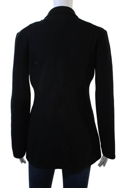 J Crew Womens Collar Three Button Long Sleeve Blazer Jacket Black Size S