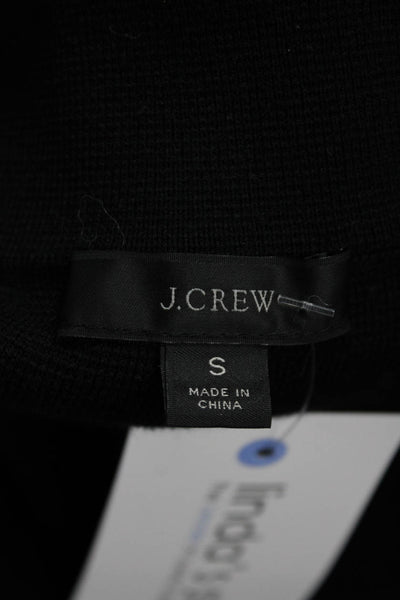 J Crew Womens Collar Three Button Long Sleeve Blazer Jacket Black Size S