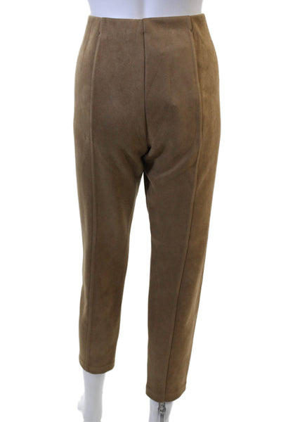T Tahari Women Ankle Cropped Dress Pants Brown 90%Poly Size M