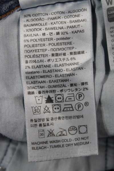 Levi's Women Cropped Straight Jeans Blue High Rise Button Fly Size 32
