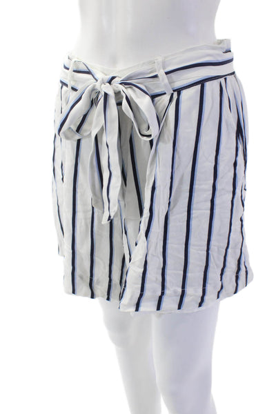 BB Dakota Women's Hook Closure Pleated Front Dress Shorts Striped Size L