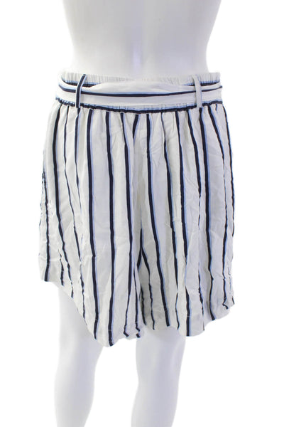 BB Dakota Women's Hook Closure Pleated Front Dress Shorts Striped Size L