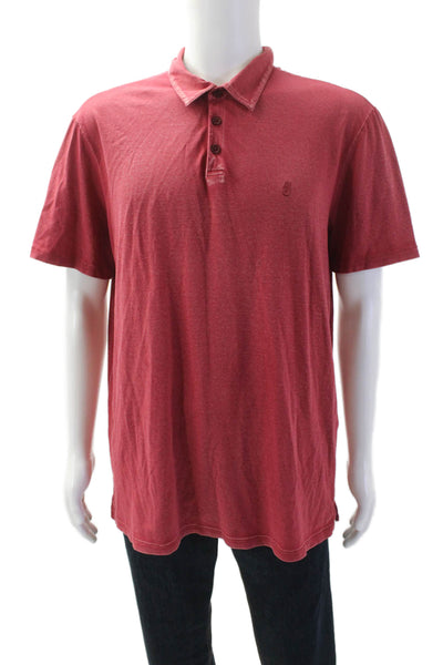 John Varvatos Star USA Mens Polo Shirt Red Size XL