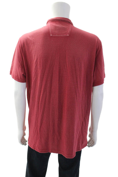 John Varvatos Star USA Mens Polo Shirt Red Size XL