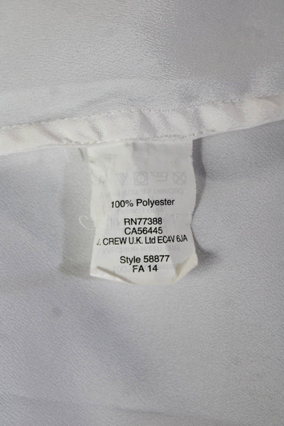 J Crew Womens White Sleeveless Camisole Round Neck 100% Polyester Size 6