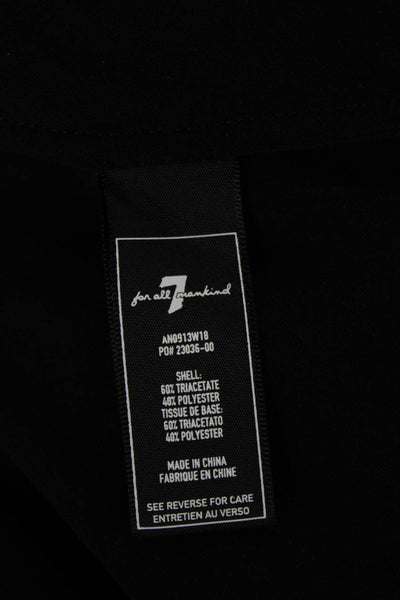 7 For All Mankind Women Pullover Sweatshirt Black Long Sleeve Crew Neck Size M