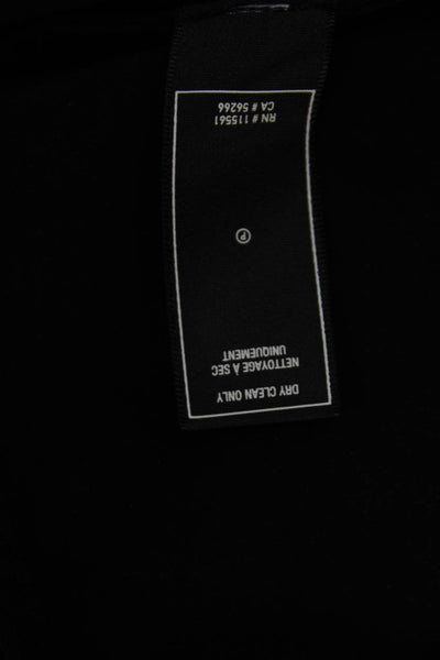 7 For All Mankind Women Pullover Sweatshirt Black Long Sleeve Crew Neck Size M
