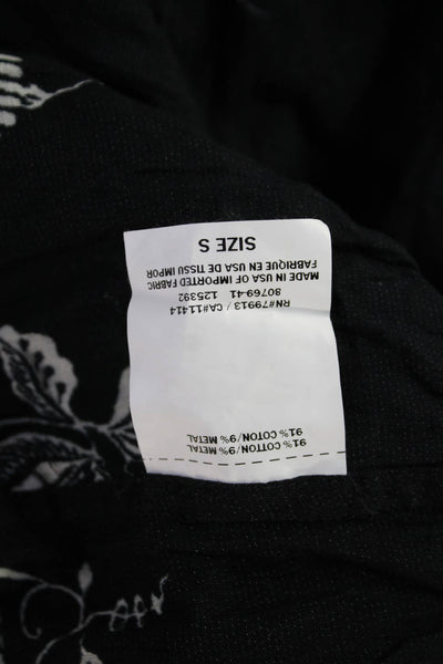 A Pea In The Pod Women Maternity Tunic V-Neck Floral Long Sleeve Black Size S