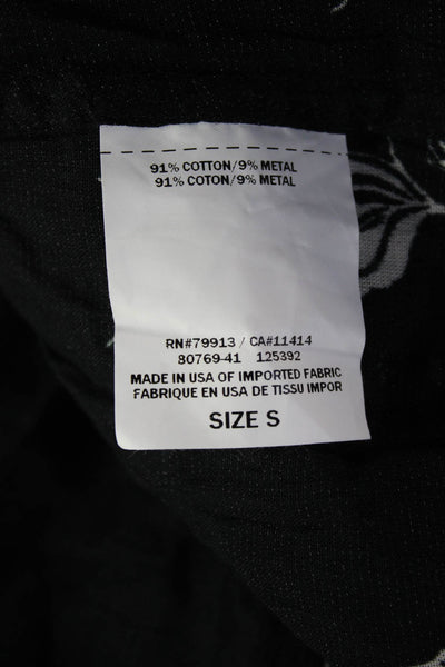A Pea In The Pod Women Maternity Tunic V-Neck Floral Long Sleeve Black Size S
