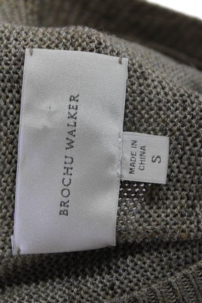 Brochu Walker Women Gray Sleeveless Crewneck Sweater Vest Size S