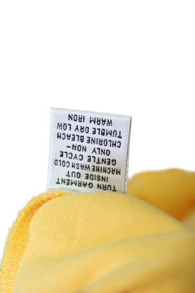 Talbots Women Yellow Jersey Crew Neck Short Sleeve T-Shirt Size XL