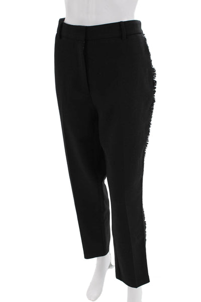 Allsaints Women Cropped Ankle Dress Pants Black Drawstring Size 10