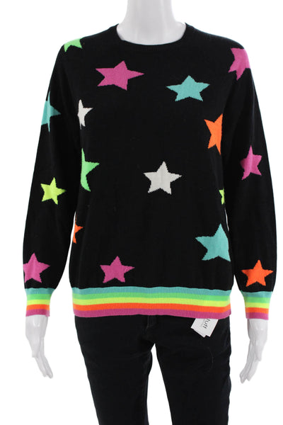 Whisper By Brodie Unisex Pullover Sweater Black Graphic Long Sleeve Size S