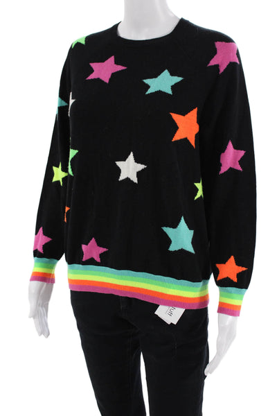 Whisper By Brodie Unisex Pullover Sweater Black Graphic Long Sleeve Size S