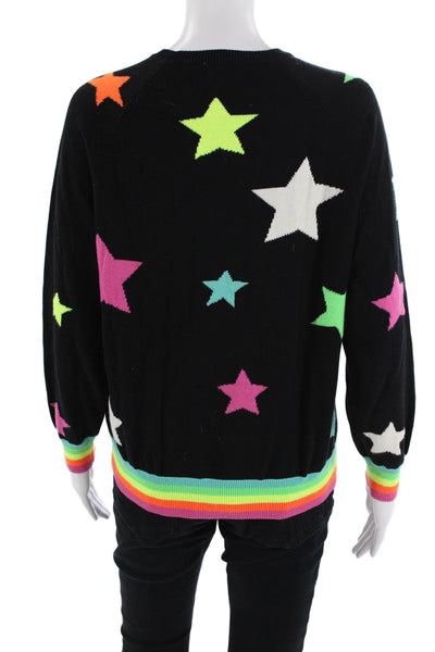 Whisper By Brodie Unisex Pullover Sweater Black Graphic Long Sleeve Size S