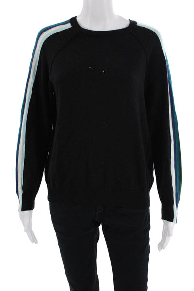WISPR Unisex Black Striped 90s Pullover Crew Neck Long Sleeve Size XS