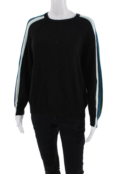 WISPR Unisex Black Striped 90s Pullover Crew Neck Long Sleeve Size XS