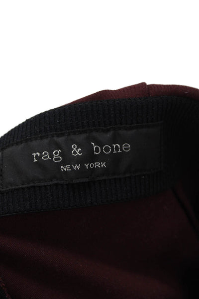 Rag & Bone Women Cropped Ankle Striped Brown Pants Viscose Blend Size 6