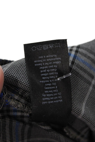 Rag & Bone Women Ankle Cropped Plaid Dress Pants Black Zip Size 4