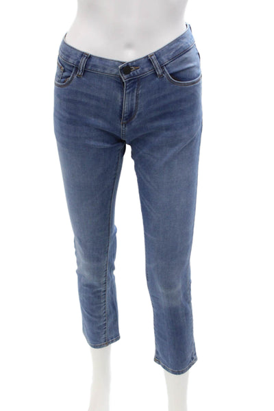 DL1961 Girls Cotton Brady Zippered Slim Jeggings Blue Size 12