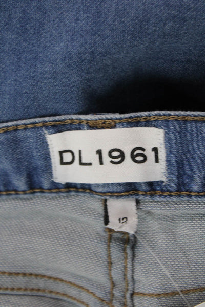 DL1961 Girls Cotton Brady Zippered Slim Jeggings Blue Size 12