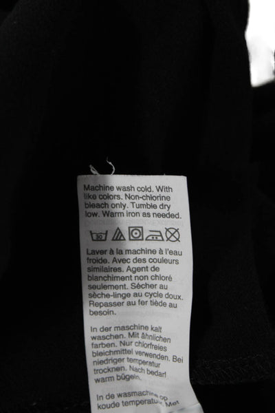 J Crew Mens Cotton Collared Button-Up Polo Shirt Black Size L