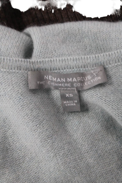 Neiman Marcus Women 100% Cashmere Gray Basic Sleeveless Tank Round Neck Size XS
