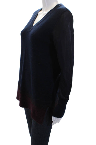 Etcetera Women Pullover Sweater Dark Blue V-Neck Size S