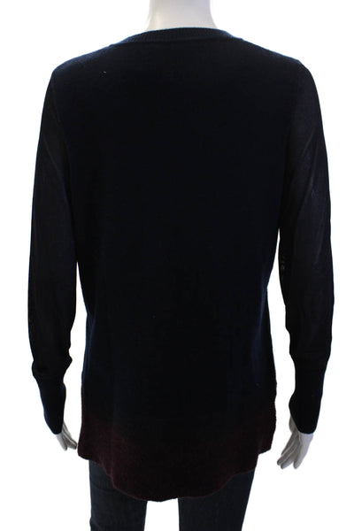 Etcetera Women Pullover Sweater Dark Blue V-Neck Size S