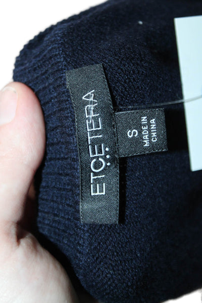 Etcetera Women Pullover Sweater Dark Blue V-Neck Size S