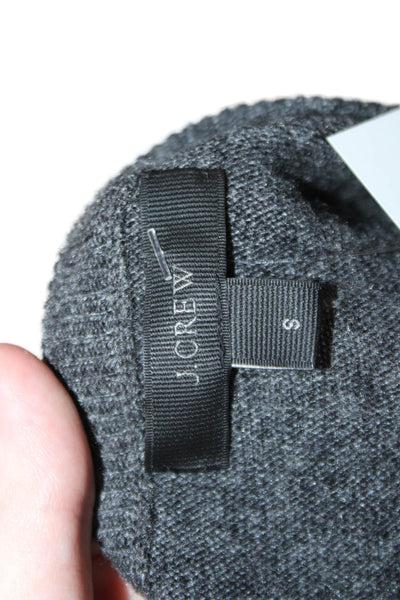 J Crew Women Pullover Sweater Dark Gray Crew Neck 3/4 Sleeve Size S
