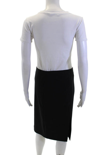Theory Women Straight Pencil Skirt Black Size 4