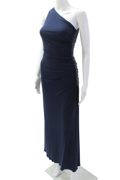 Laundry by Shelli Segal Women Maxi Bodycon Dress Dark Blue Sleeveless Size 2