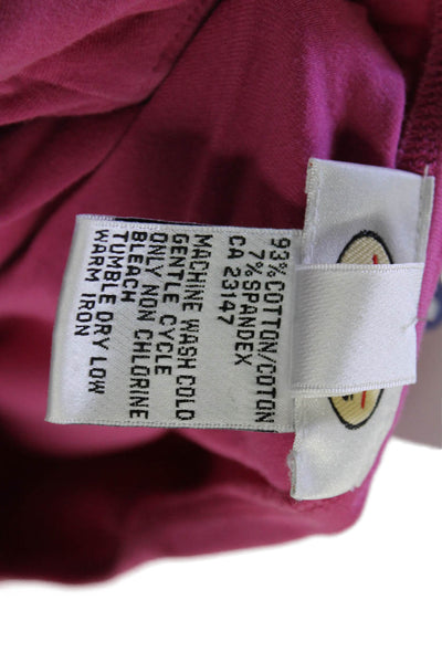 Talbots Womens Pink Basic Long Sleeve Round Neck Cotton Spandex T-Shirt Size XL