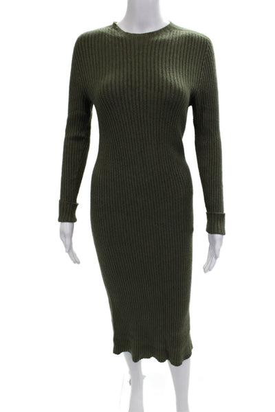 Apparis Womens Sweater Dress Bodycon Green Long Sleeve Size XS