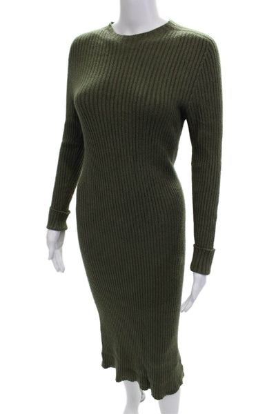 Apparis Womens Sweater Dress Bodycon Green Long Sleeve Size XS