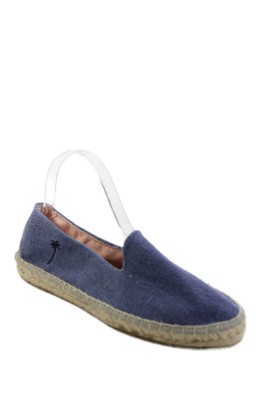 Manebi Womens Textured Slip On Round Neck Casual Shoes Blue Size EUR 39