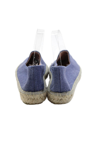 Manebi Womens Textured Slip On Round Neck Casual Shoes Blue Size EUR 39