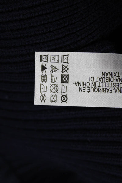 Zara Unisex Dark Blue Cardigan Button V-Neck Long Sleeve Size XS