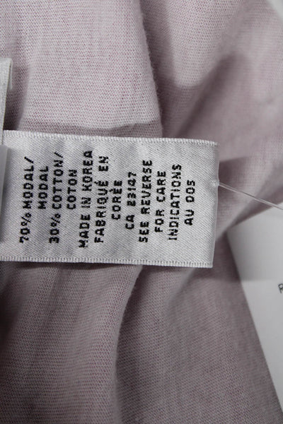 Talbots Womens Basic Pink 3/4 Sleeve Round Neck Modal Cotton T-Shirt Size XL