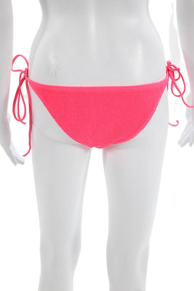 L Space, Womens Bikini Set Pink Solid 93% Polyester 7% Spandex Size M